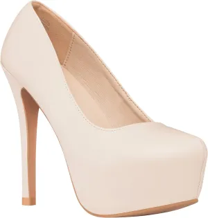 ILLUDE Women's High Heel Pump Closed Toe Platform Heels Pumps Shoes - Swan
