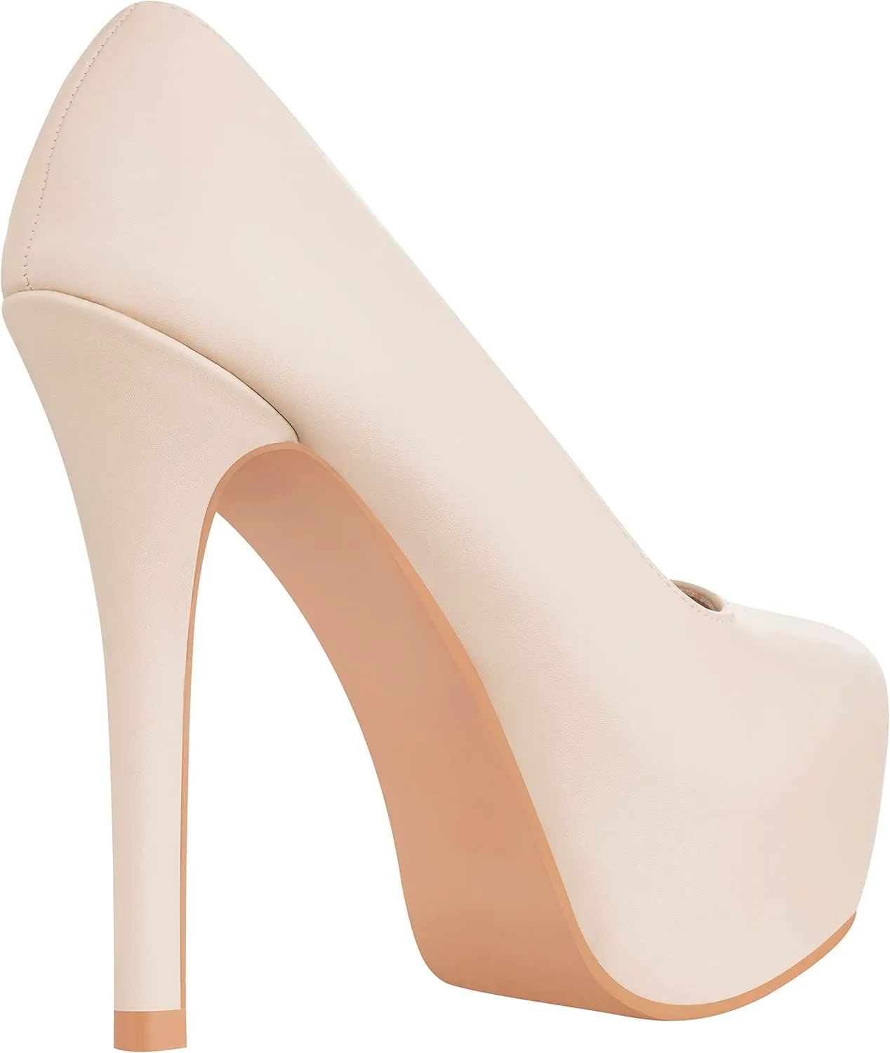 ILLUDE Women's High Heel Pump Closed Toe Platform Heels Pumps Shoes - Swan