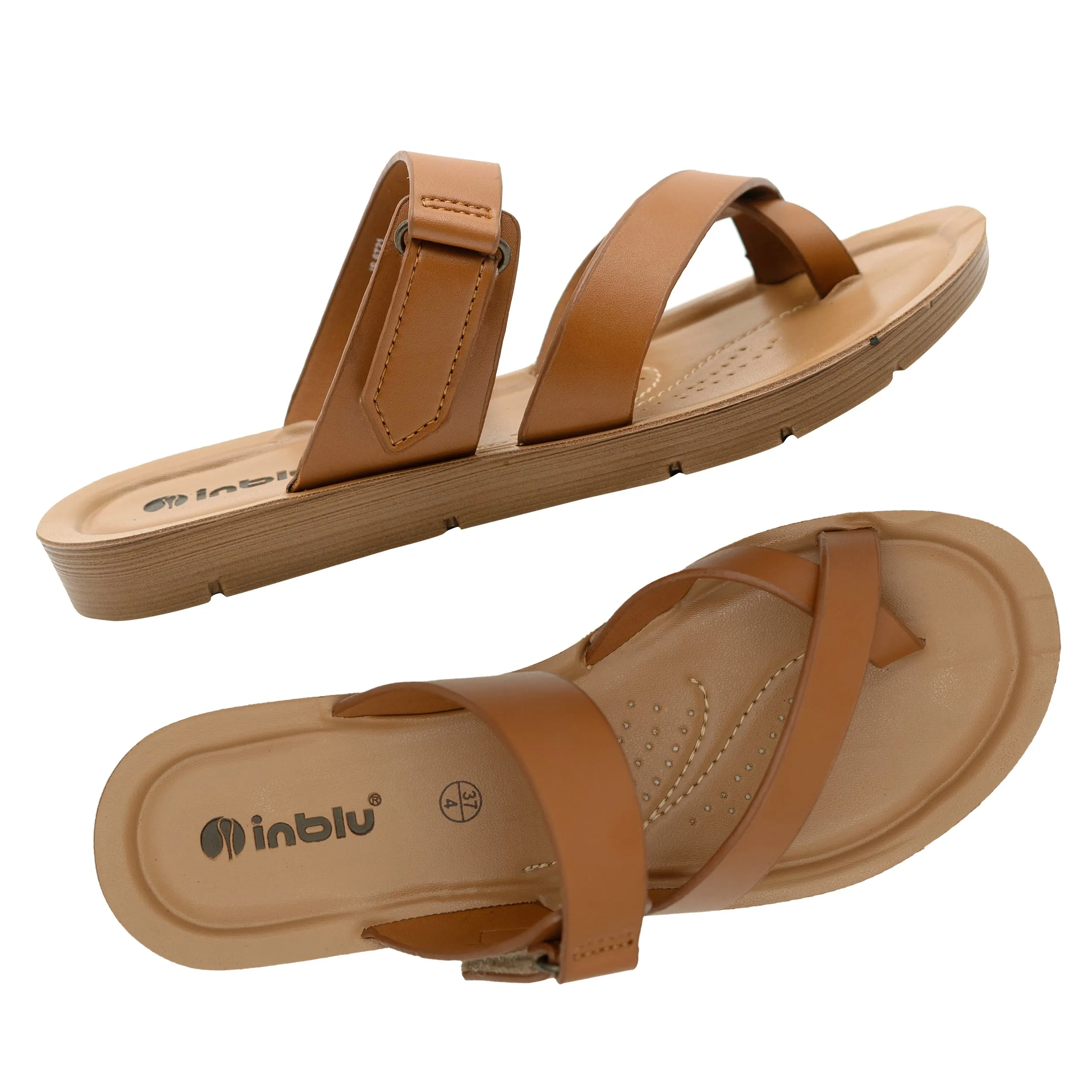 Inblu TAN Sandal with slip-on for female