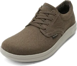 ITAZERO Men's Wide Toe Box Mesh Shoes Business Casual Wide Width Walking Shoes with Arch Support Insole for Plantar Fasciitis
