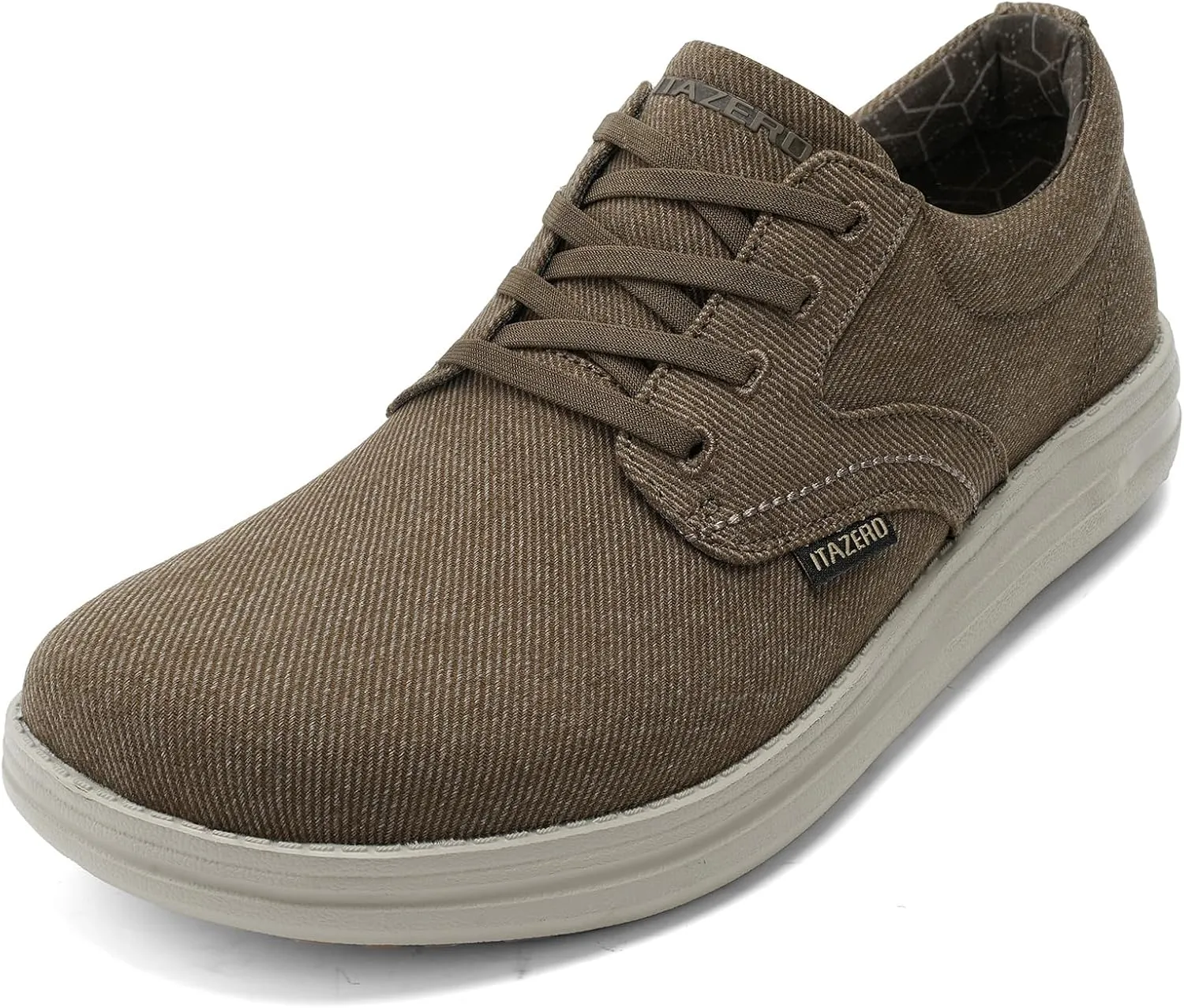 ITAZERO Men's Wide Toe Box Mesh Shoes Business Casual Wide Width Walking Shoes with Arch Support Insole for Plantar Fasciitis