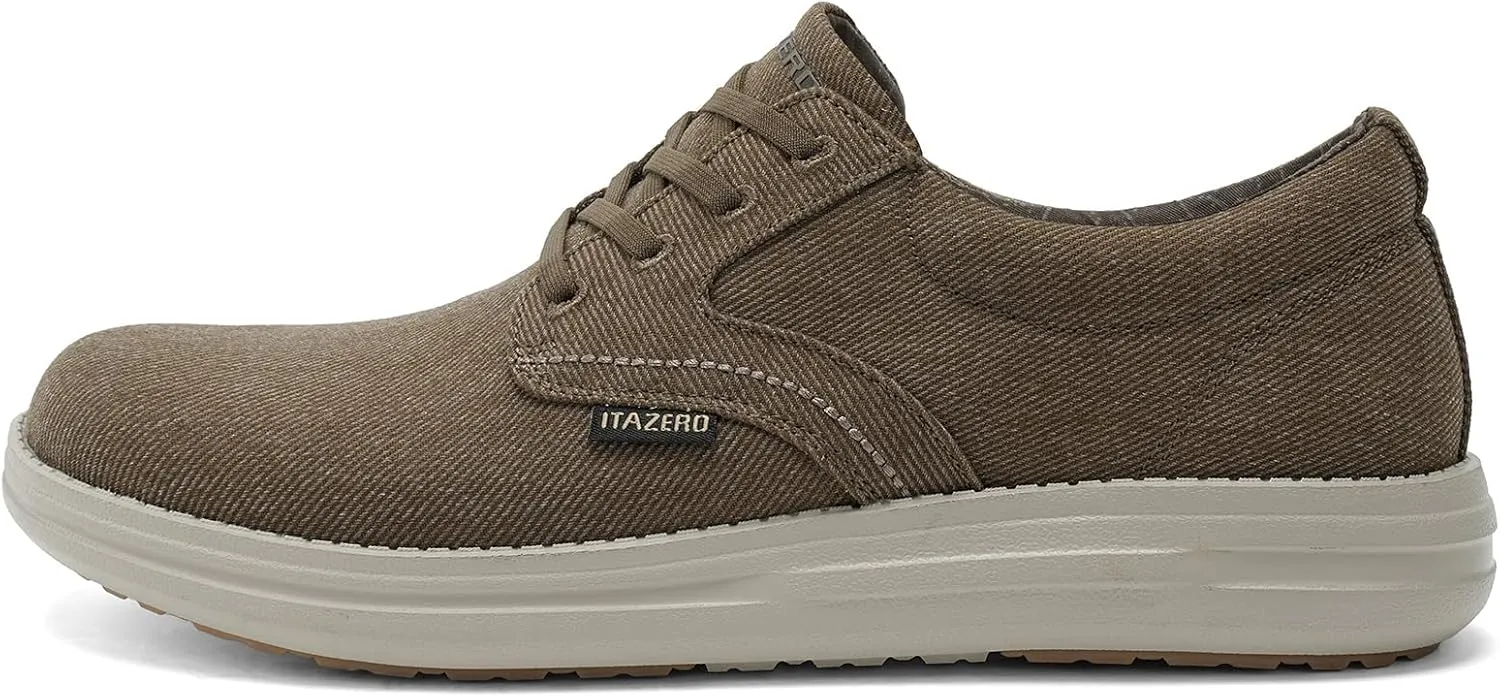 ITAZERO Men's Wide Toe Box Mesh Shoes Business Casual Wide Width Walking Shoes with Arch Support Insole for Plantar Fasciitis