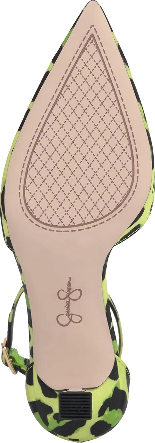 Jessica Simpson Womens Foxena Padded Insole Leather Ankle Strap