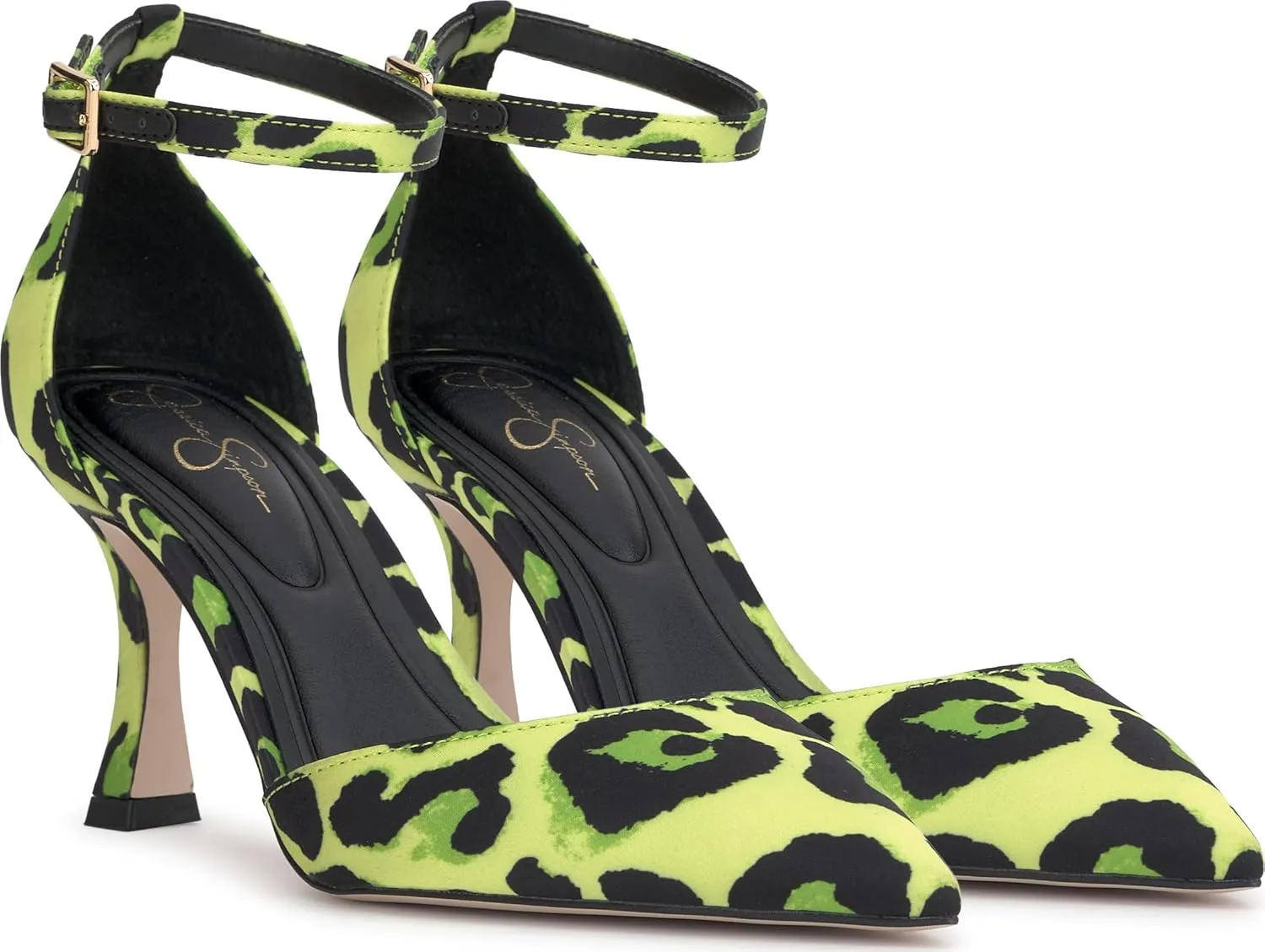 Jessica Simpson Womens Foxena Padded Insole Leather Ankle Strap