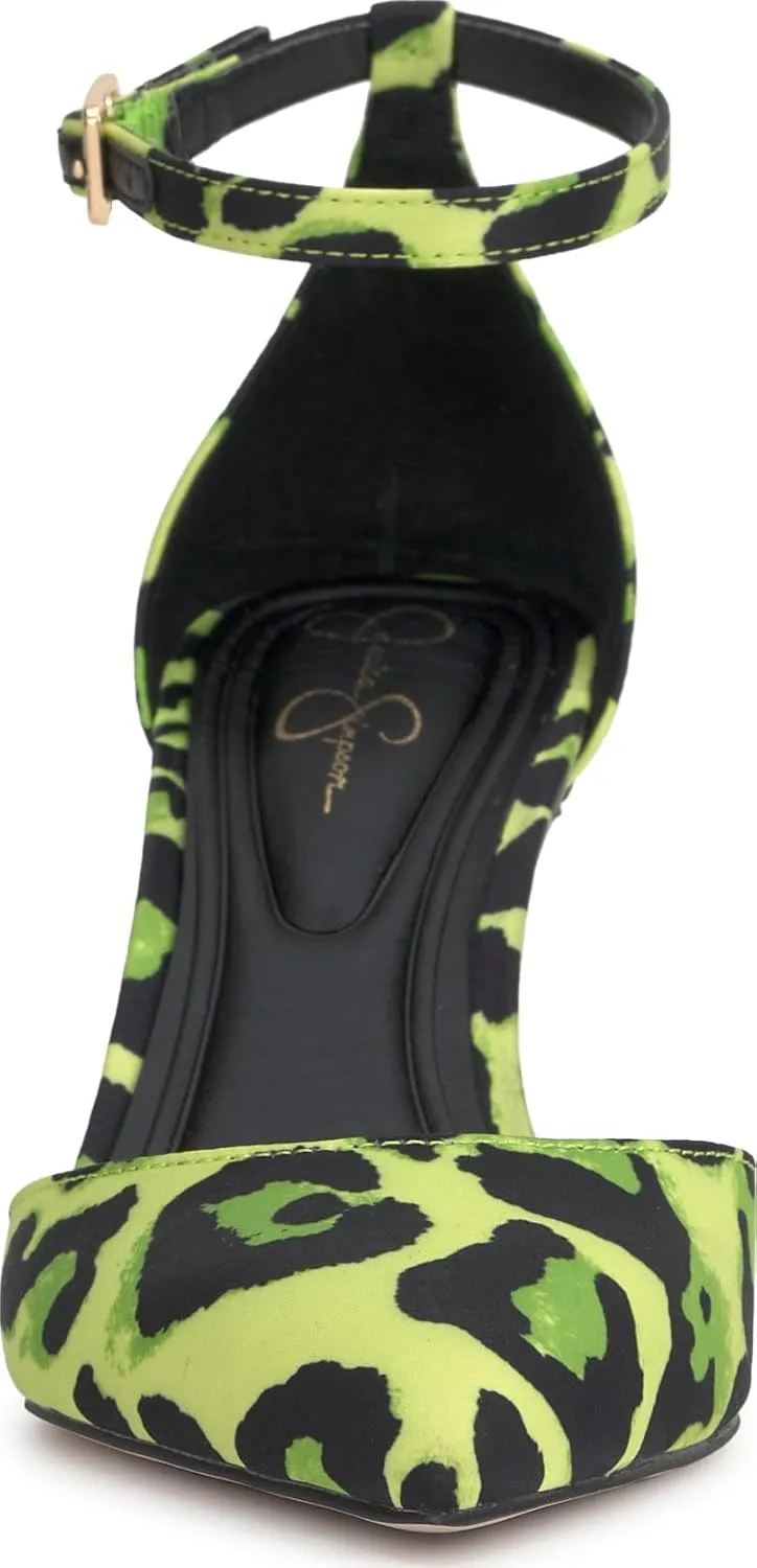 Jessica Simpson Womens Foxena Padded Insole Leather Ankle Strap