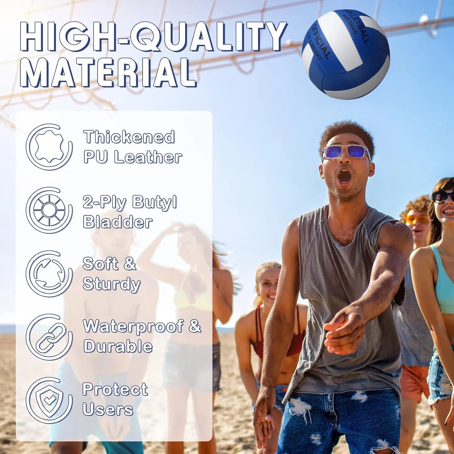 Jexine 12 Pcs Volleyball Official Size 5 Bulk Waterproof Recreational Soft Volleyball with 2 Pump Outdoor Indoor Training Beach Play Ball for Teenager Adult Gift Back to School