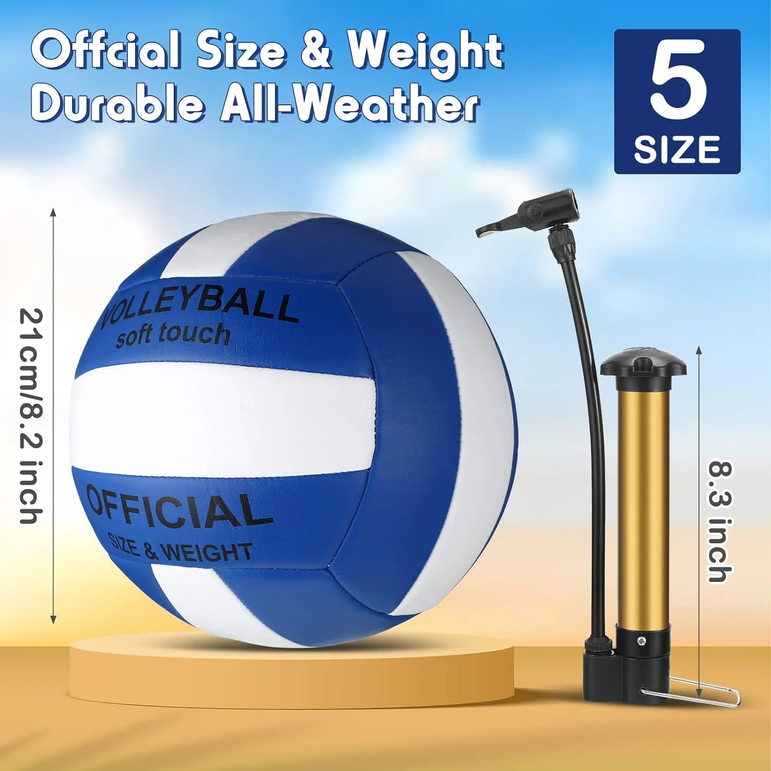 Jexine 12 Pcs Volleyball Official Size 5 Bulk Waterproof Recreational Soft Volleyball with 2 Pump Outdoor Indoor Training Beach Play Ball for Teenager Adult Gift Back to School