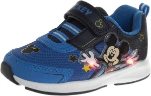 JOSMO Unisex-Child Sneaker to Mickey Mouse Boys Shoes - Slip-On Laceless Light-Up Sneakers (Toddler/Little Kid)