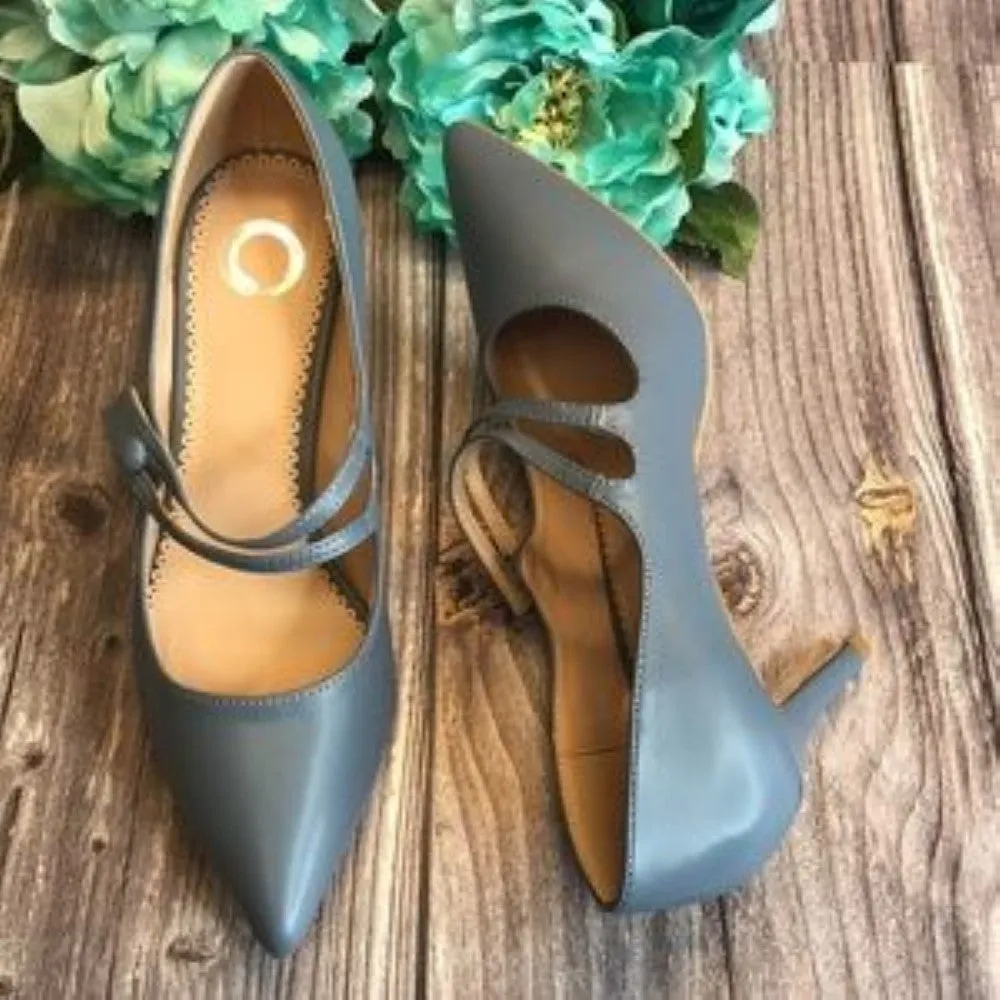 JOURNEE Sidney Blue Faux Leather Pump 7.5M