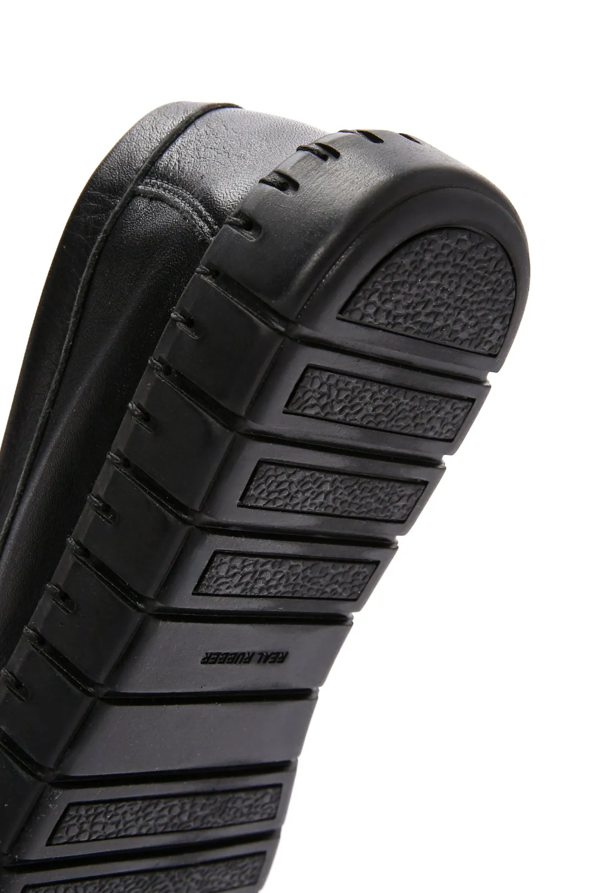 Kadın Siyah Deri Comfort Loafer