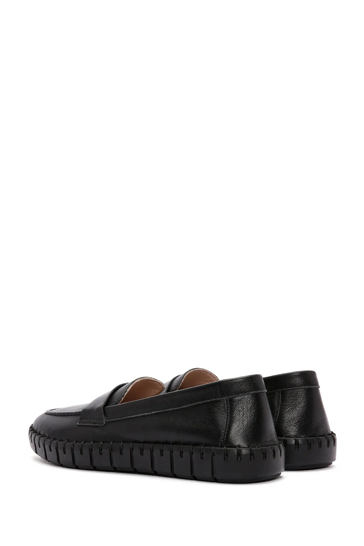 Kadın Siyah Deri Comfort Loafer
