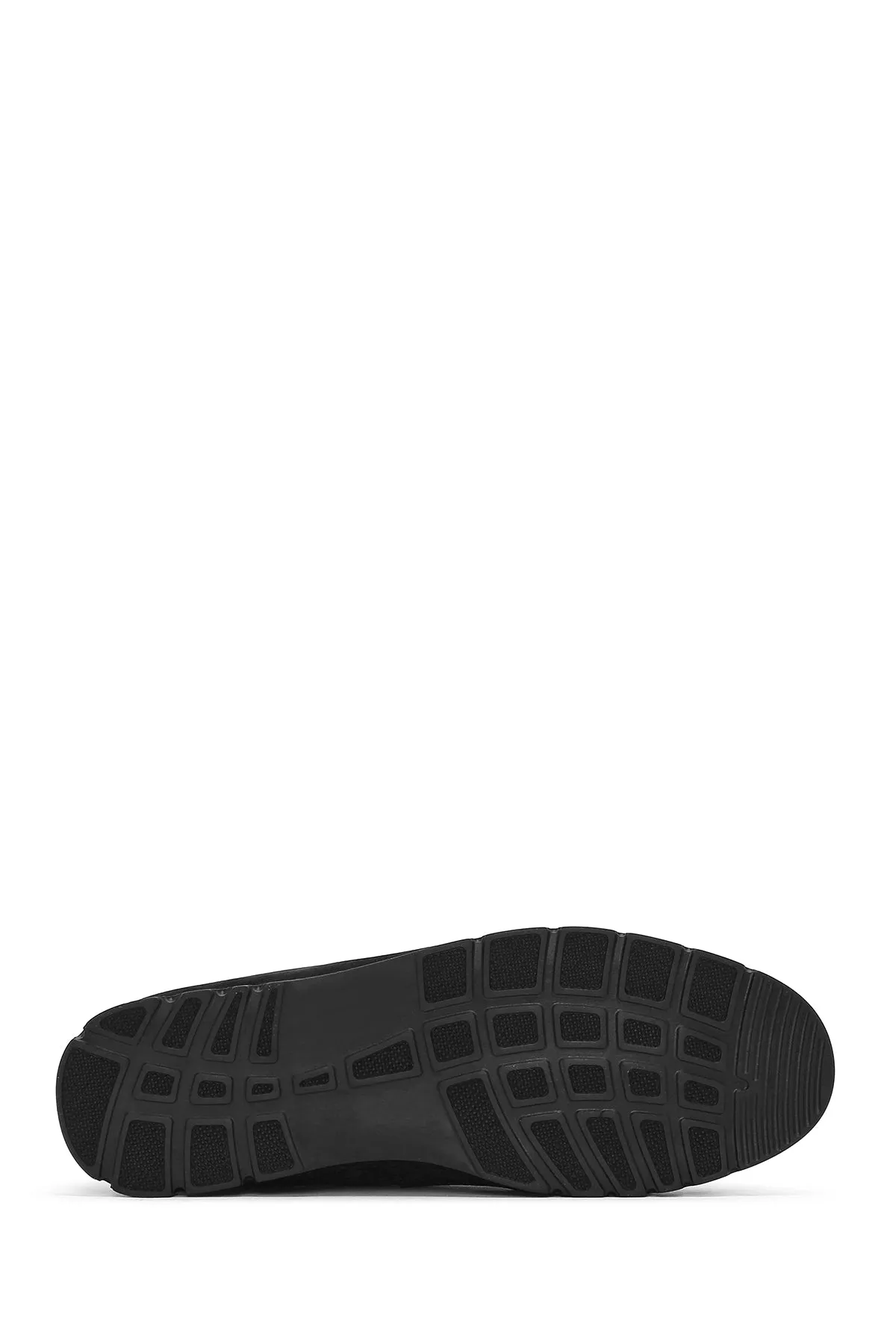 Kadın Siyah Simli Deri Comfort Loafer
