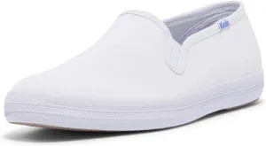 Keds Women's Champion Slip on Sneaker, White, 9 Narrow