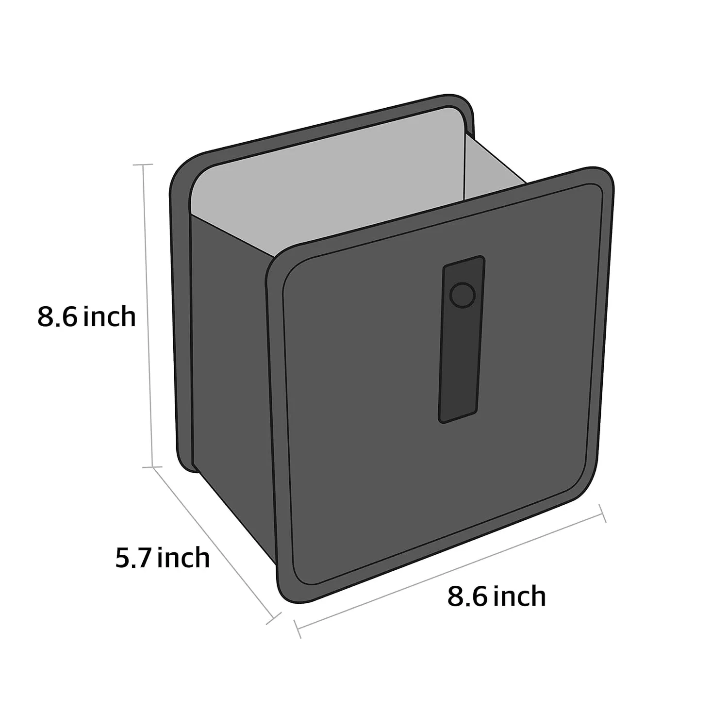 KMMOTORS Jopps Bling Car Trash Can – Foldable Diamond-Style Bin with Strap, PU Leather & Oxford, Waterproof, Sparkly Cubic Finish for Glam Interiors (Medium, Diamond Black)