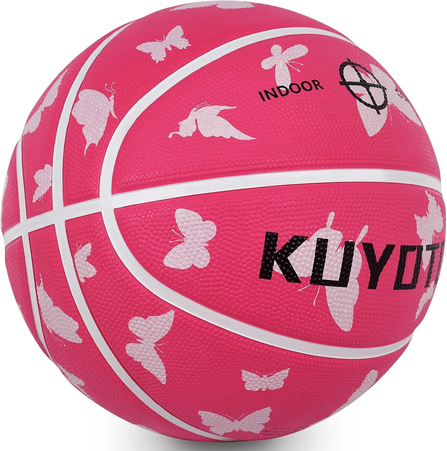 KUYOTQ Kids Youth Adult Size 3/4/5/6/7 (22/25.5/27.5/28.5/29.5") Basketball Premium Rubber or Faux Leather Basketball Indoor Outdoor Basketball for Boys Girls Womens Mens Basketball Gifts (Deflated)