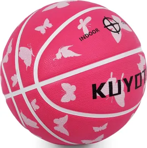 KUYOTQ Kids Youth Adult Size 3/4/5/6/7 (22/25.5/27.5/28.5/29.5") Basketball Premium Rubber or Faux Leather Basketball Indoor Outdoor Basketball for Boys Girls Womens Mens Basketball Gifts (Deflated)