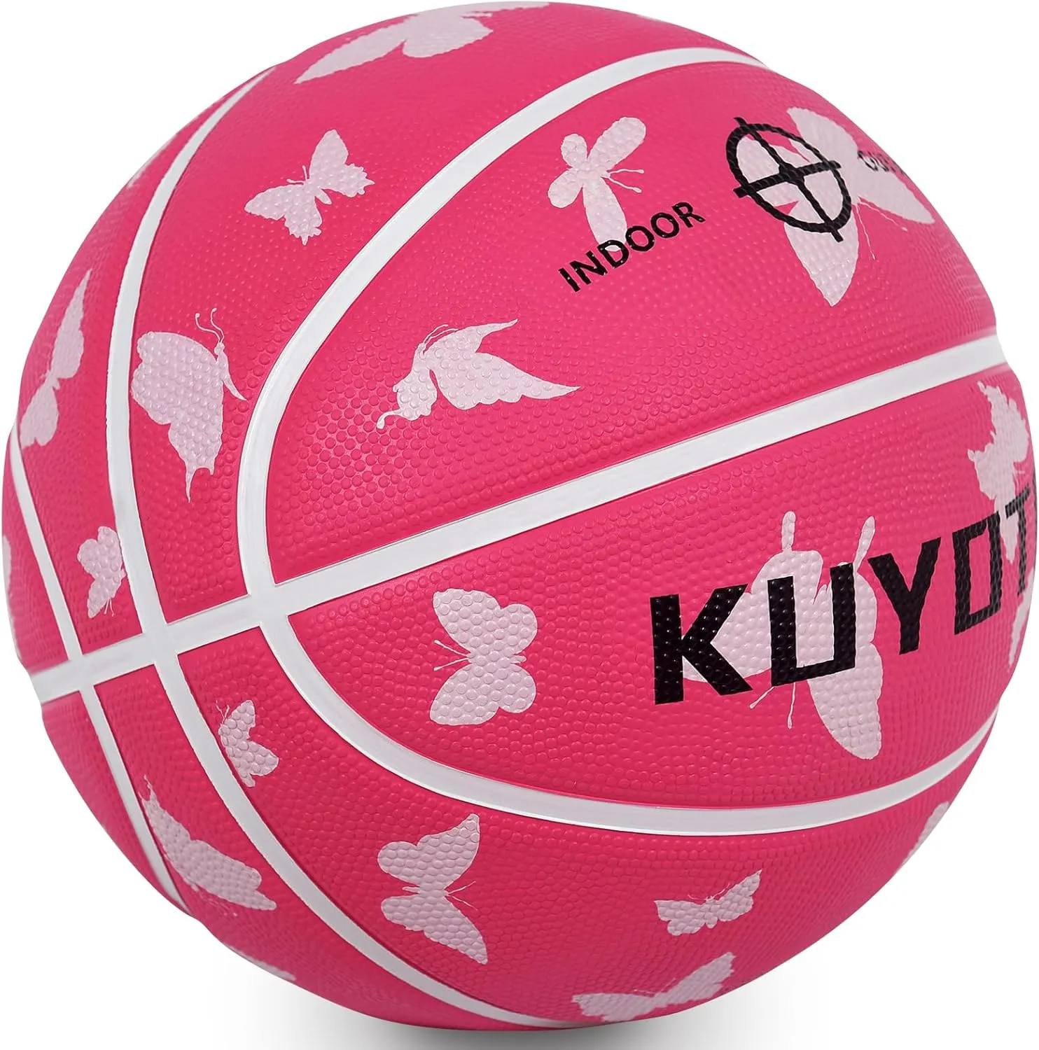 KUYOTQ Kids Youth Adult Size 3/4/5/6/7 (22/25.5/27.5/28.5/29.5") Basketball Premium Rubber or Faux Leather Basketball Indoor Outdoor Basketball for Boys Girls Womens Mens Basketball Gifts (Deflated)