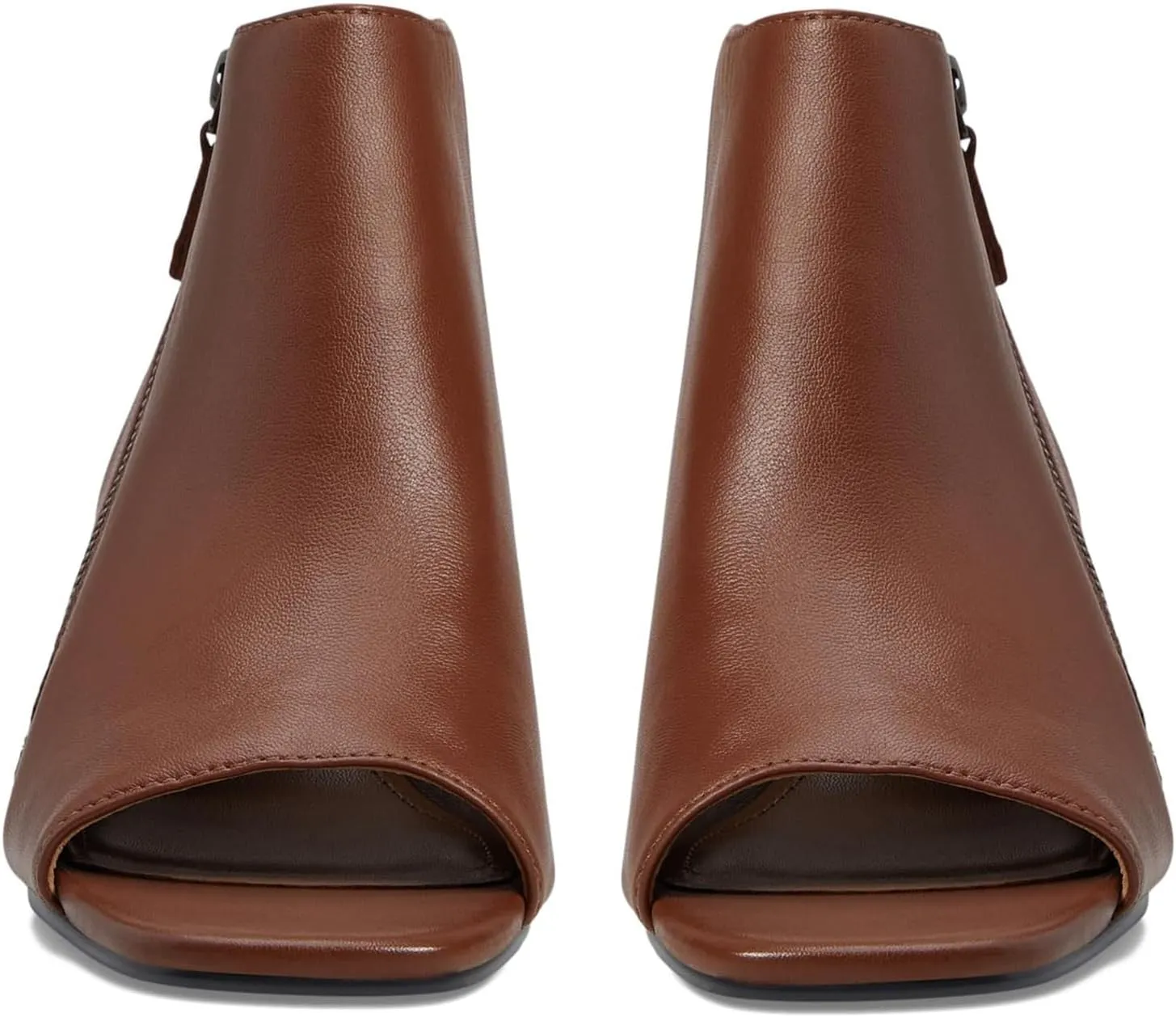 LEHOOR Women Chunky Heel Open Toe Booties Sandals Side Zipper Sandal Booties Cut Out 2 inch Block Stacked Heels Ankle Boots Peep Toe Backless Matte Casual Summer Booties 4-11 M US