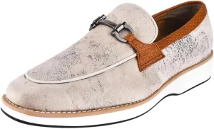LIBERTYZENO Mens Canvas Textile & Suede Leather Adults Noble Penny Loafers Slip On Prom & Wedding Party Shoes for Prom Graduation