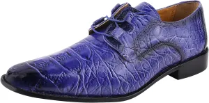 LIBERTYZENO Mens Plain & Animal Print Purple Genuine Leather Adults Slip On & Lace Up Oxford Dress Shoes/Prom Shoes for Easter Gift