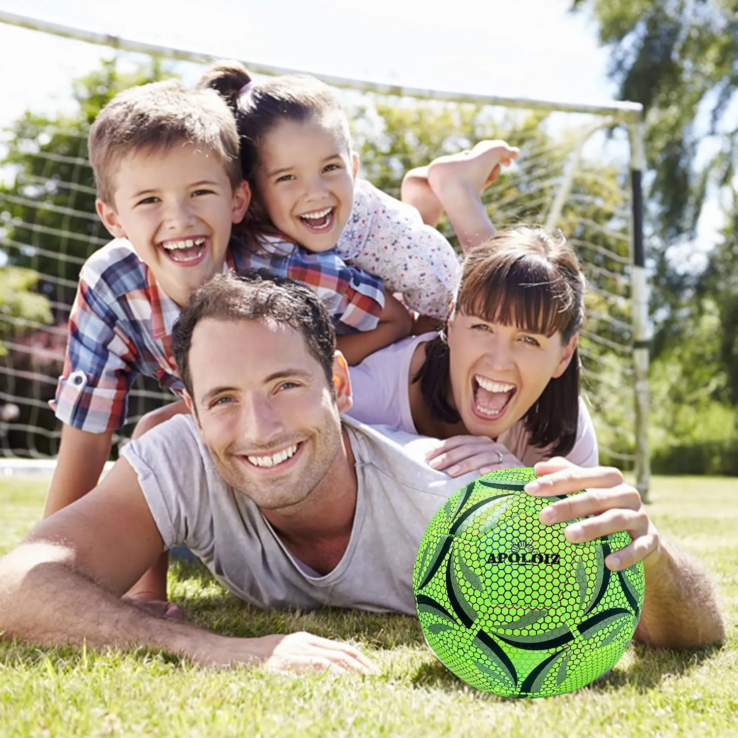 Light Up Soccer Ball,Glow in The Dark Soccer Ball Size 4/5 with Pump,Glowing Luminious Soccer Balls for Day&Night Games and Training Gifts for Men Youth and Adult Night Games