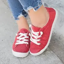 Link Women's Fashion Red Easy-to-use Forever Sneakers Ergonomic Comfort Classic Comfort-01 Slip-On