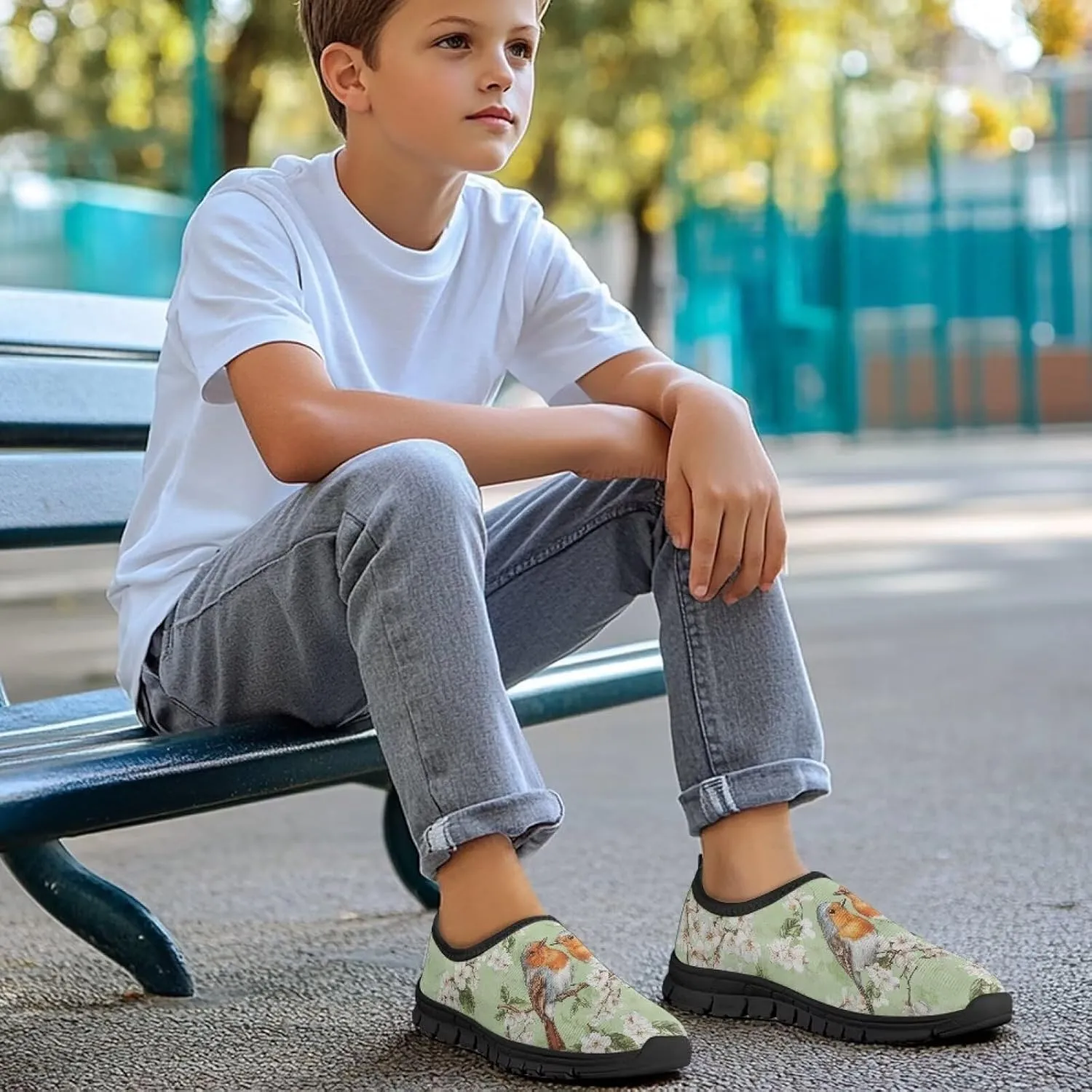 Loafers for Girls Boys,Kids Slip On Flats Sneaker for Back School,Non-Slip Black Sole Running Shoes,Size 11 to 15