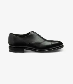 LOAKE PHOENIX BLACK OXFORD TOE CAP RUBBER SOLE F-MEDIUM