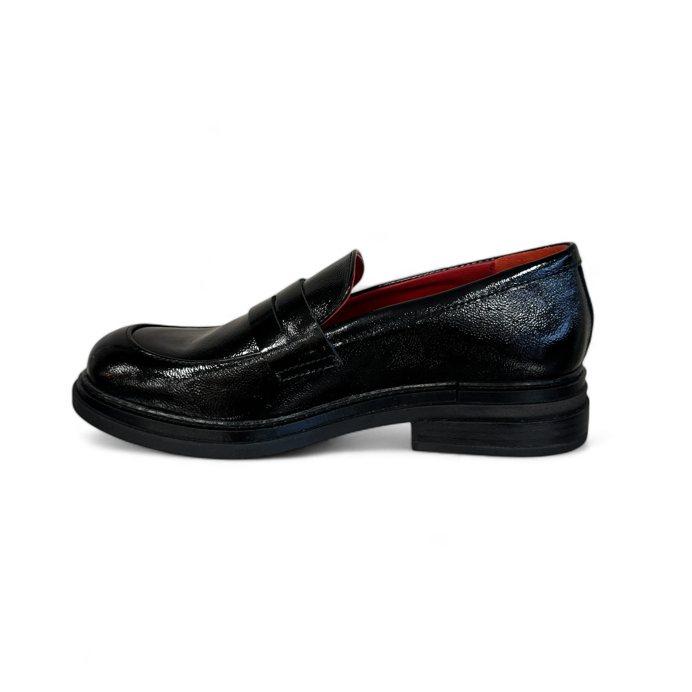 Marco Moreo Black Leather Loafer with stud details