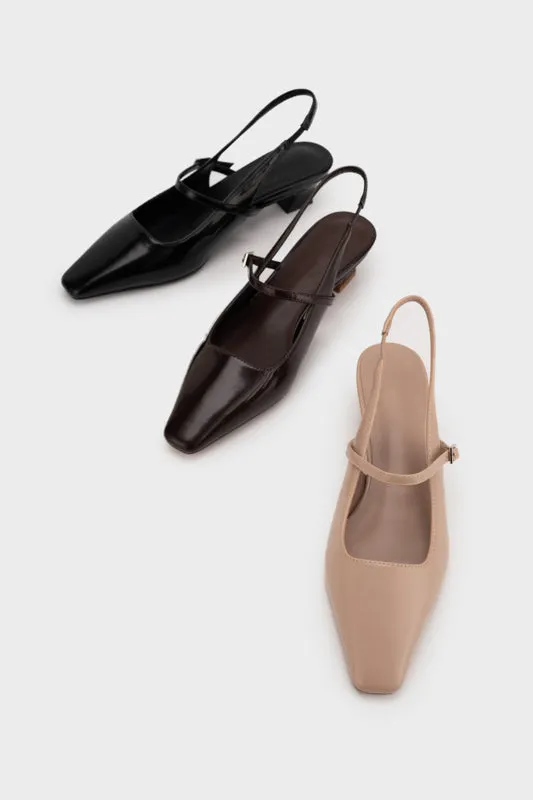 MARY JANE SLINGBACK HEEL PUMP