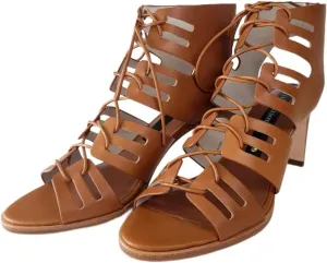 Matt Bernson Women's Cognac Leather Miro Heel Pump, Brown, 10
