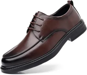 Mens Elevator Dress Shoes Black Business Formal Oxford Shoes for Men British Style Casual Wedding Groom Shoes All Season Commuting Footwear