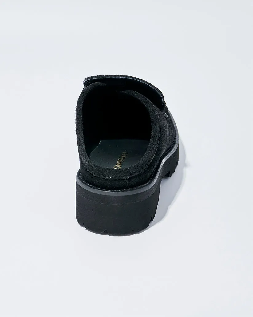 MID BIT MULE BLACK SUEDE