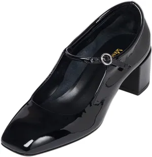 miss left Women Trendy Single Strap Buckle Square Toe Mary Janes Block Low Heel Comfy Daily Dress Pumps Size 4-16 US