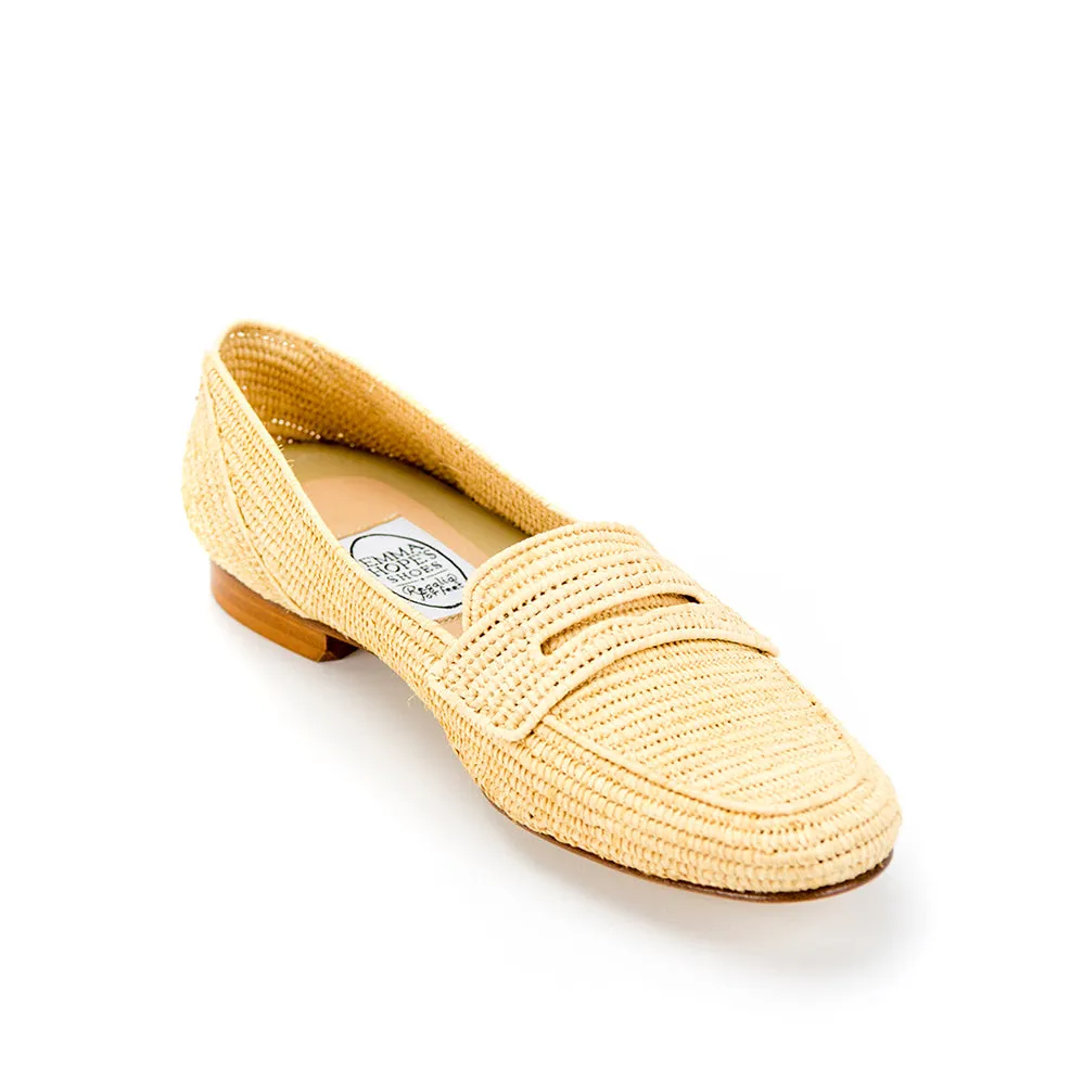 Mocassin Raffia Loafer-Natural