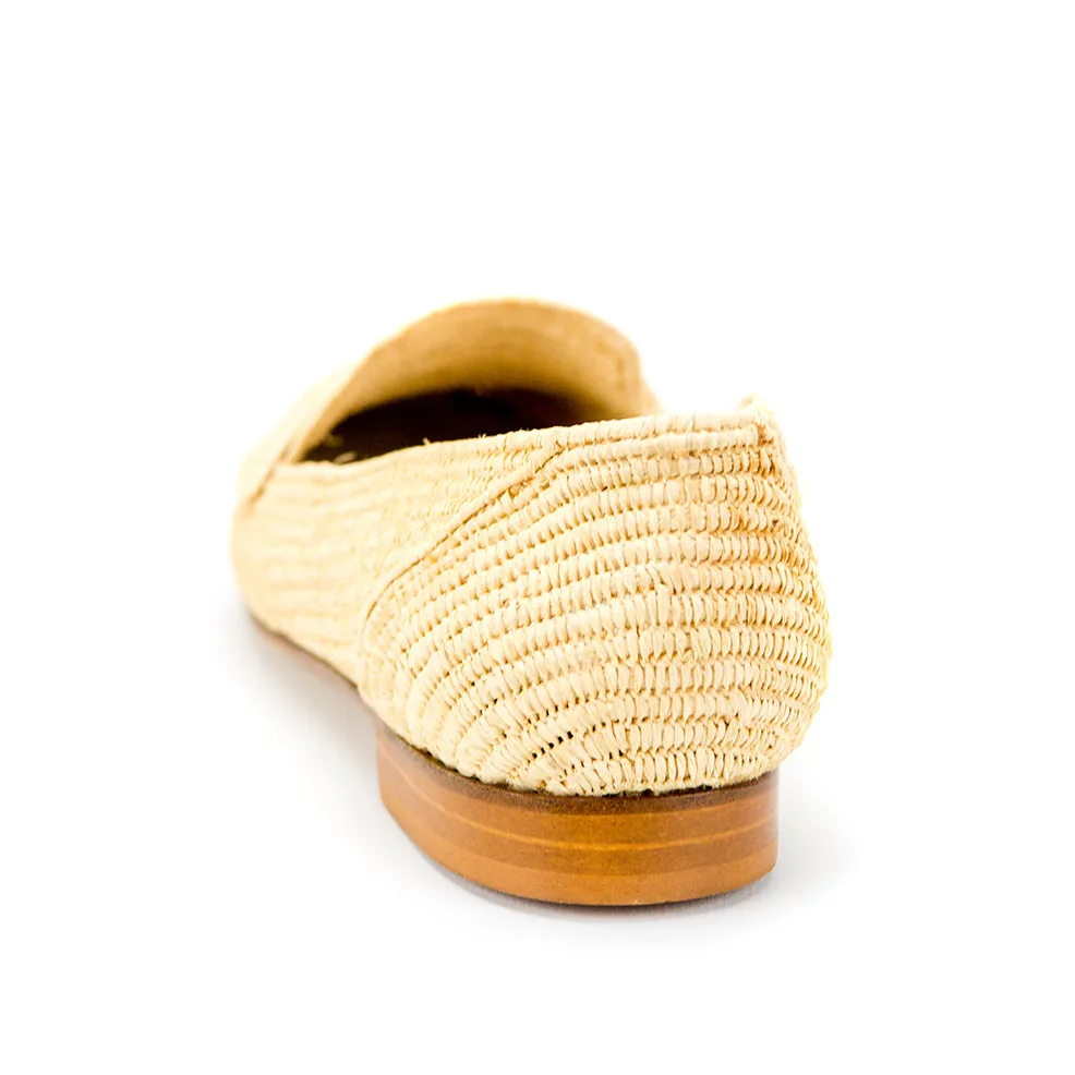 Mocassin Raffia Loafer-Natural