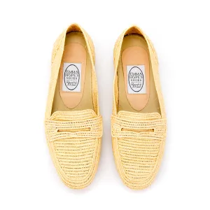 Mocassin Raffia Loafer-Natural