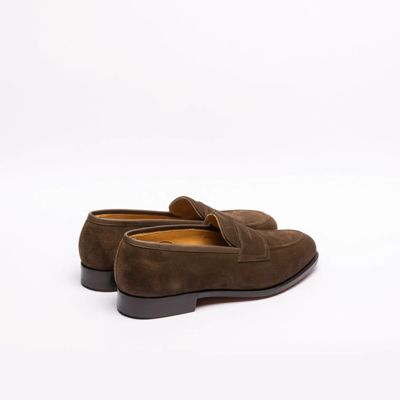 Mocassino penny Edward Green Piccadilly in camoscio marrone