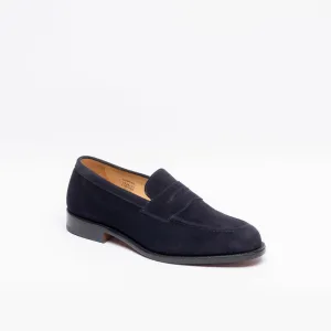Mocassino penny Tricker's Havard in camoscio blu