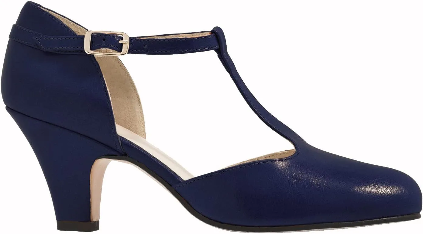 MOOMMO Women Elegant Kitten Heel Mary Jane Pumps Shoes Ankle T-Strap Round Closed Toe Cut-Out Dress Sandals Shoe Chunky Block Heels D-Orsay Suede Work Pump Fall fashion Office Wedding Spring 4-13 M US