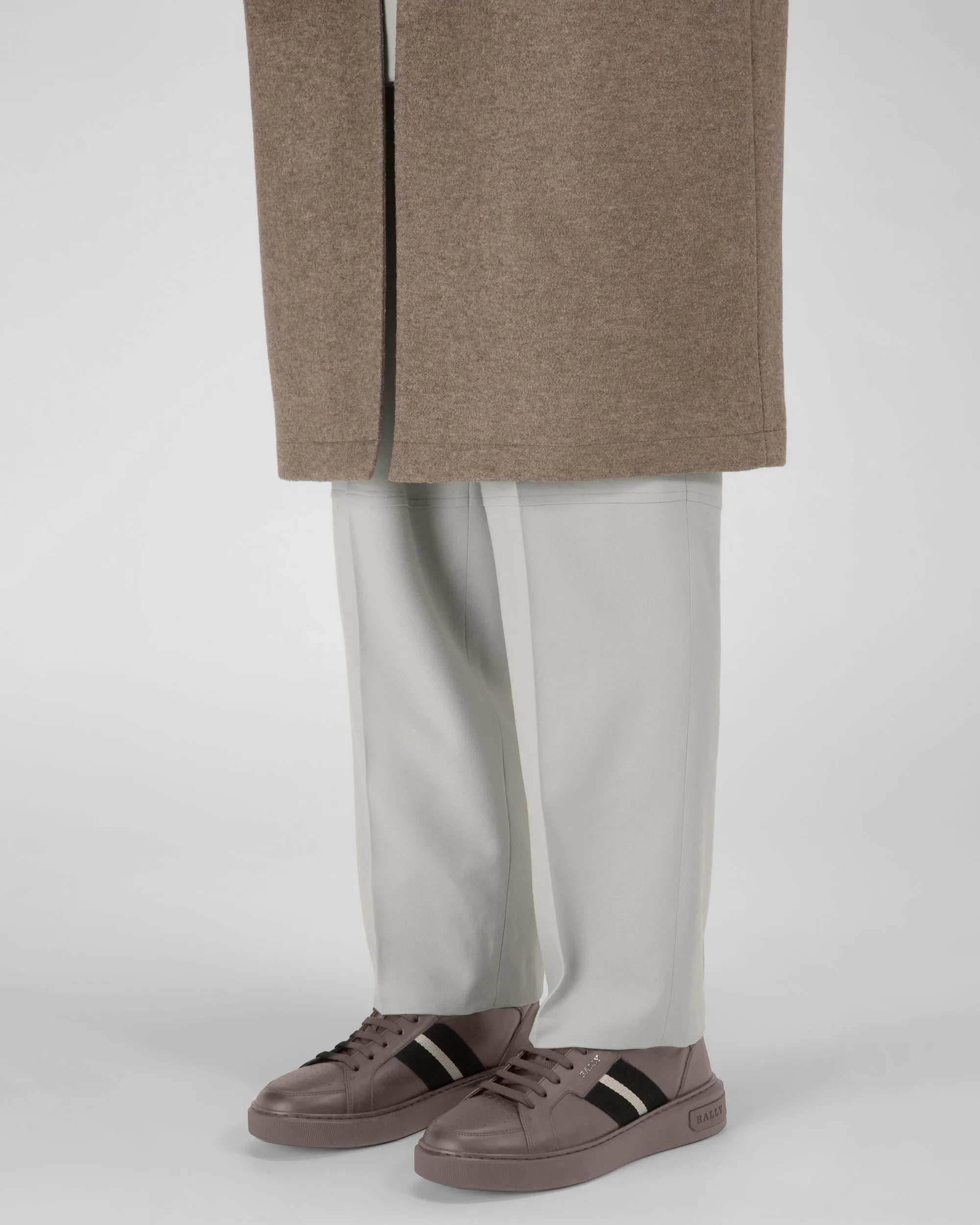 Myles Leather Sneakers In Grey