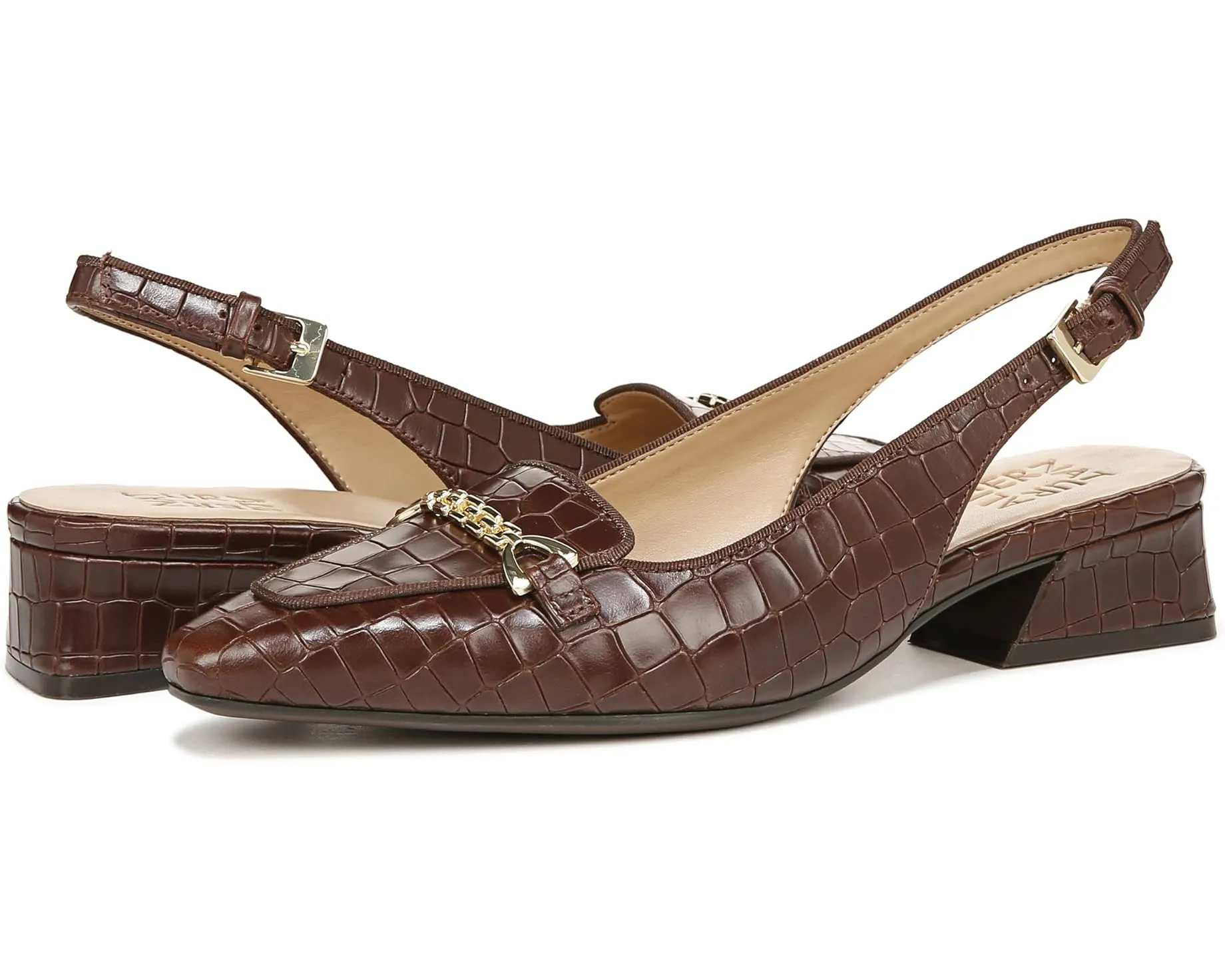 Naturalizer Womens Lindsey Slingback Low Block Heel Pump
