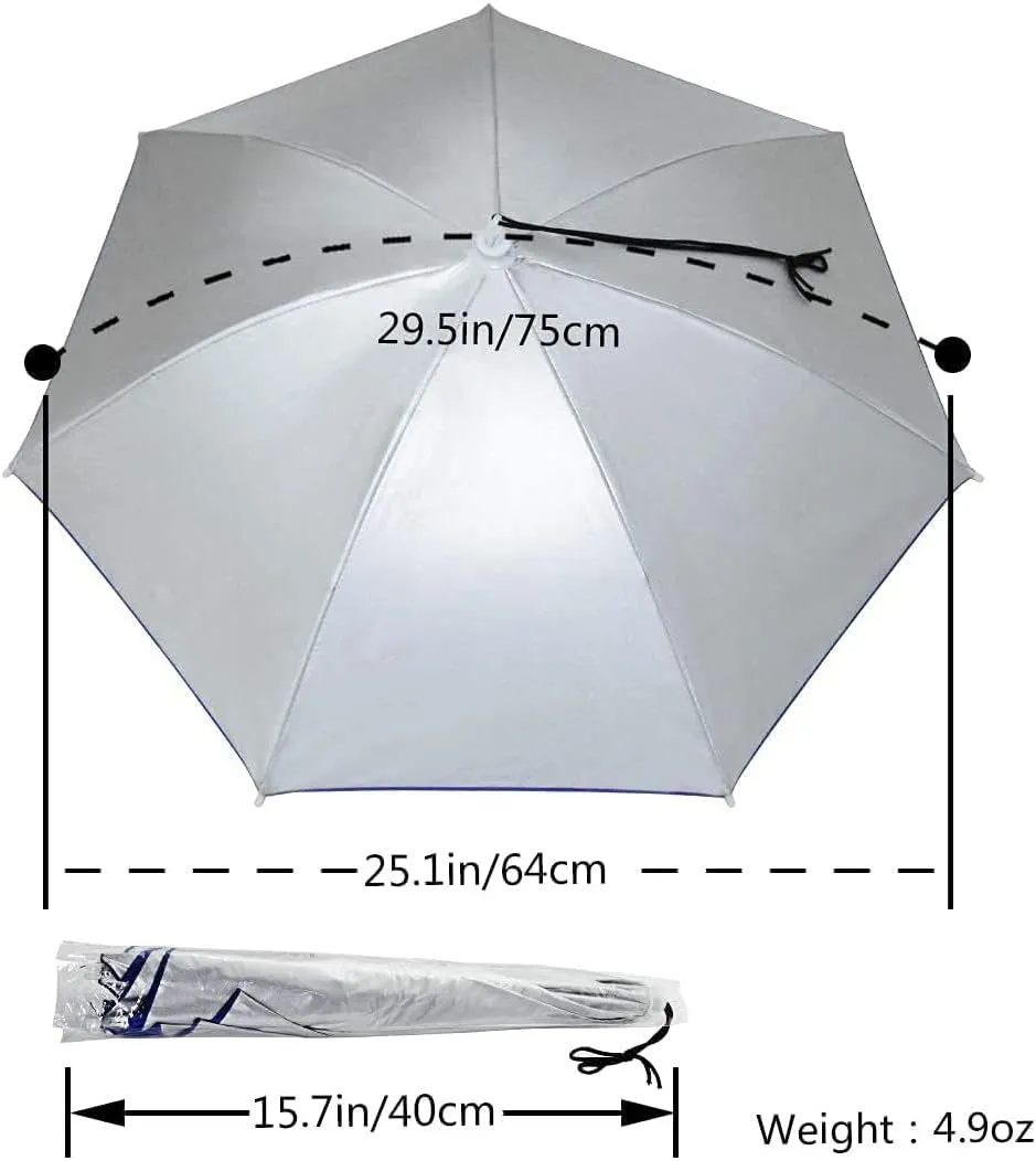 NEW-Vi Umbrella Hat Adult and Kids Folding Cap for Beach Fishing Golf Party Headwear