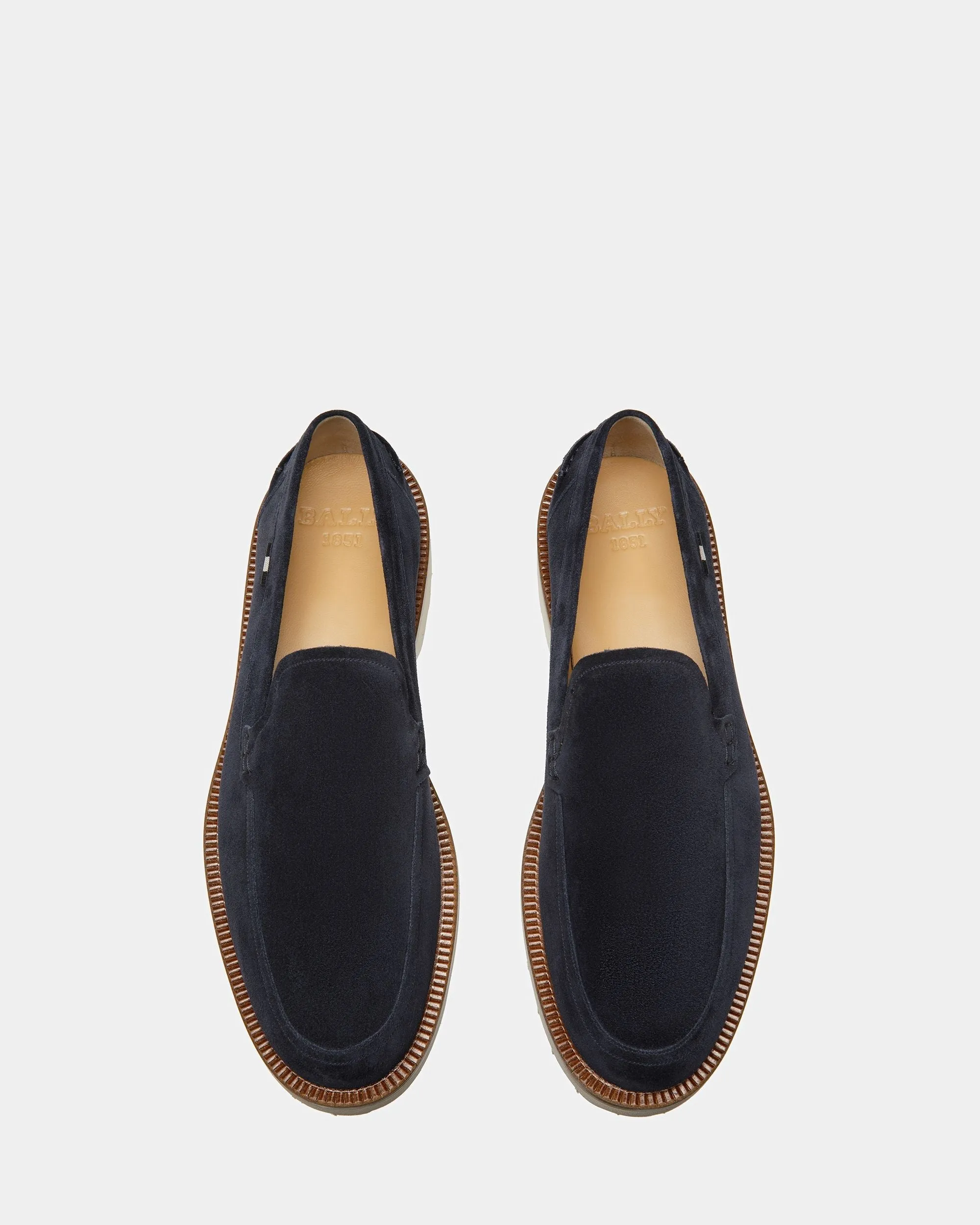 Novald Leather Loafers In Midnight
