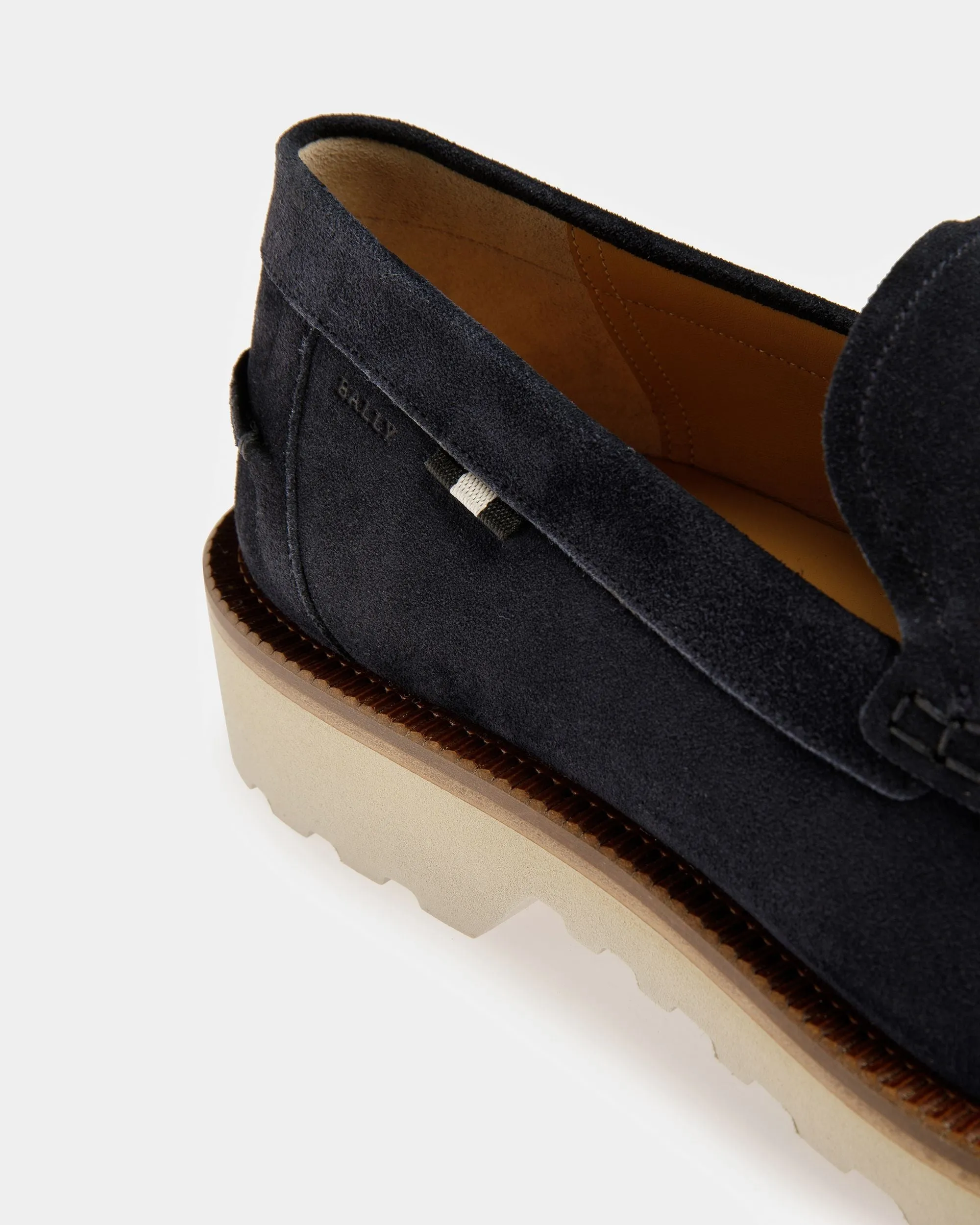 Novald Leather Loafers In Midnight