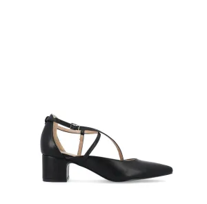 Obeeze Handmade Black Leather Pumps For Womens