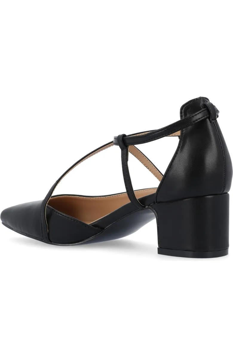 Obeeze Handmade Black Leather Pumps For Womens