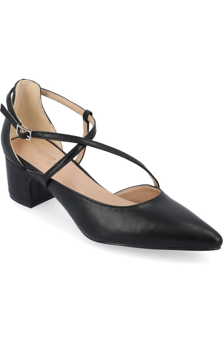 Obeeze Handmade Black Leather Pumps For Womens