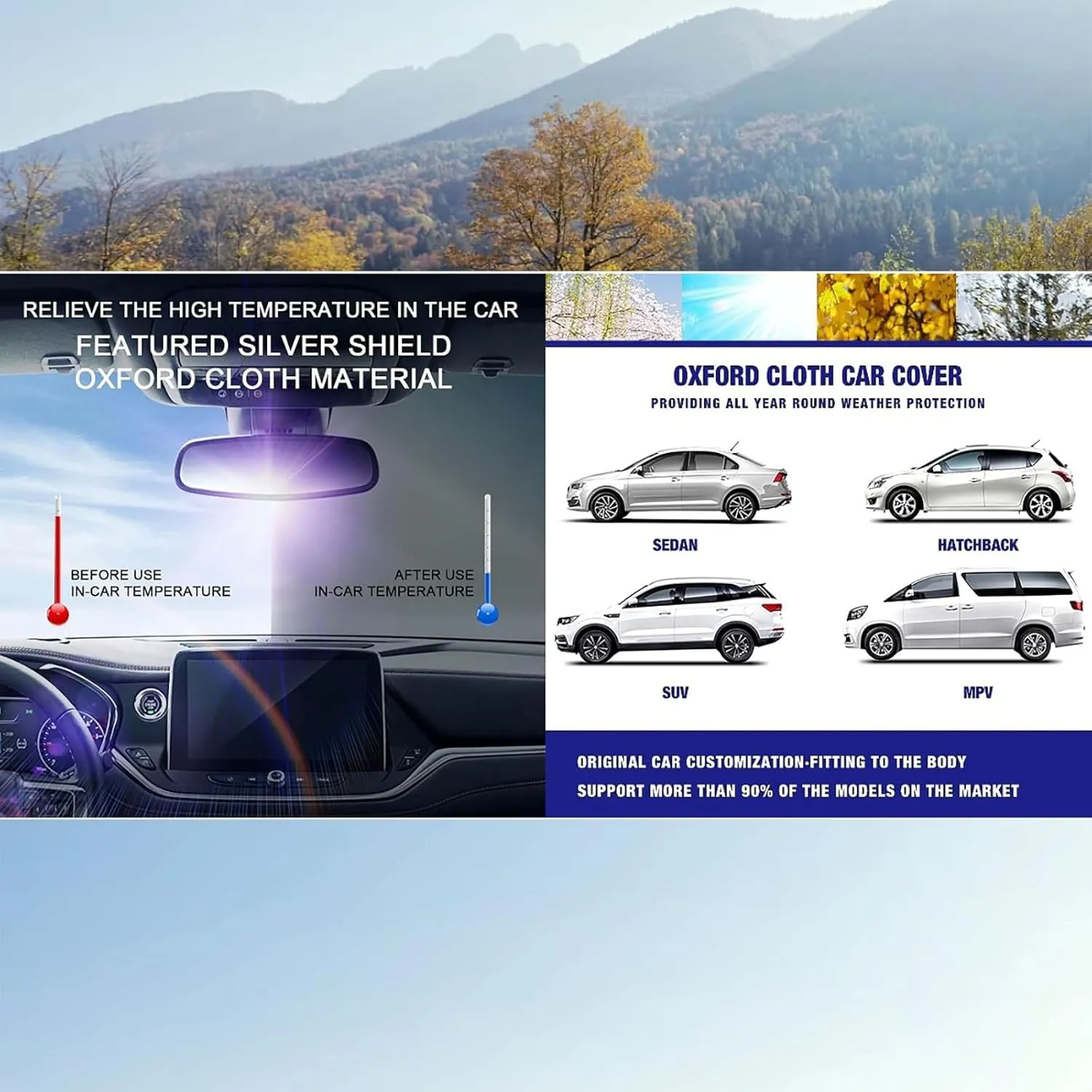 Outdoor Car Cover Compatible with Daewoo Nexia Saloon 1995-1997 Waterproof All Weather Breathable Large Car Cover,with Zipper,Custom Full Car Covers,Suitable for All Seasons(07)