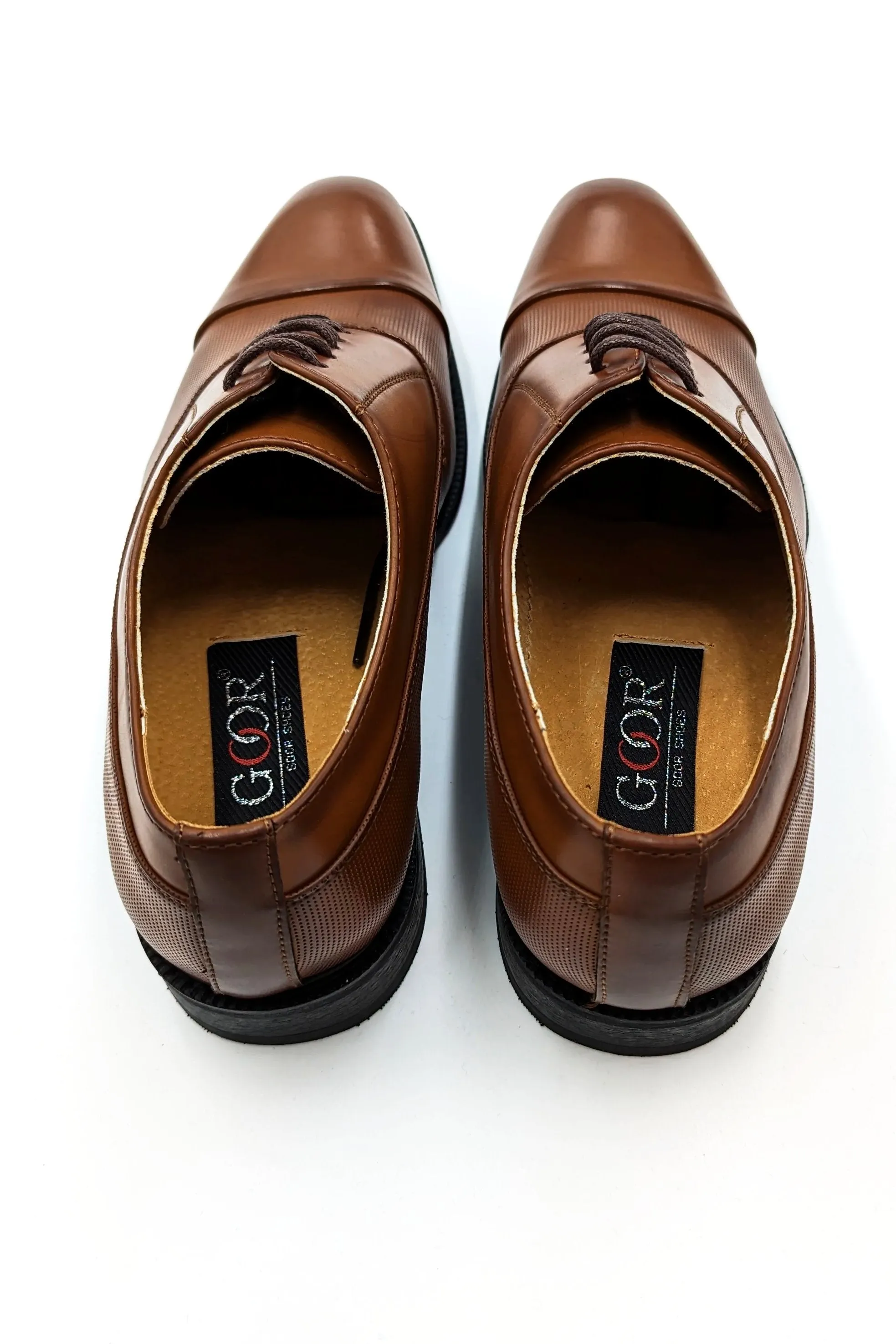 Oxford Toe Cap Tan Tie Shoe